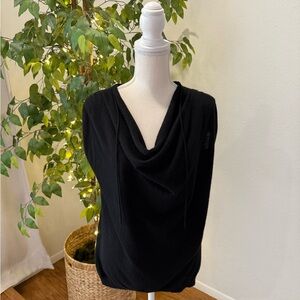 Vince Black 100% Cashmere Sleeveless Draped Cowl Neck Top XS